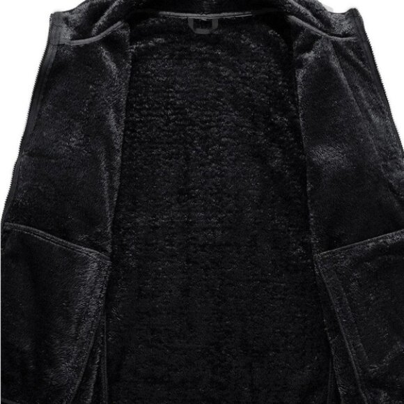 Black Mens Fleece Jacket - Picture 5 of 5